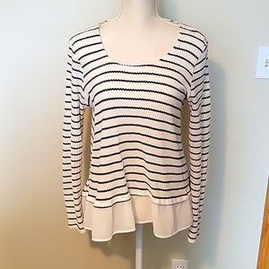 American Rag white and black long sleeve